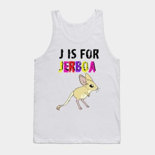 J is for Jerboa - Rainbow cute fluffy animal Tank Top